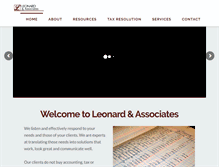 Tablet Screenshot of leonard-cpas.com